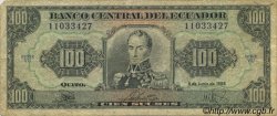 100 Sucres ECUADOR  1988 P.123Aa B