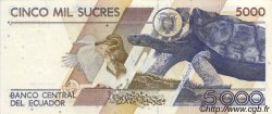 5000 Sucres ECUADOR  1992 P.128a AU