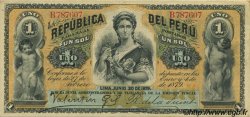 1 Sol PERU  1879 P.001 XF