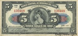 5 Soles PERú  1947 P.066Ac EBC