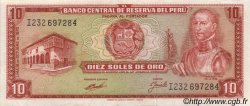 10 Soles de Oro PERú  1970 P.100b EBC