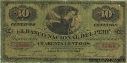 40 Centavos PERU  1873 PS.302 q.MB
