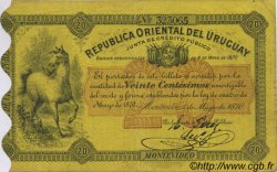 20 Centesimos URUGUAY  1870 P.A108 fVZ