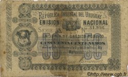 50 Centesimos URUGUAY  1875 P.A117 G