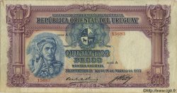 500 Pesos URUGUAY  1935 P.032a TB