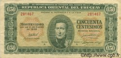50 Centesimos URUGUAY  1939 P.034 VF