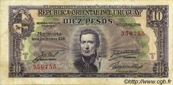 10 Pesos URUGUAY  1939 P.037d BC+