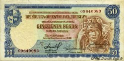 50 Pesos URUGUAY  1939 P.038b BB