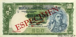 500 Pesos Spécimen URUGUAY  1939 P.040s AU+