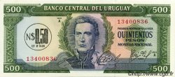 0,5 Nuevo Pesos sur 500 Pesos URUGUAY  1975 P.054 FDC