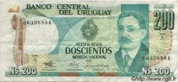 200 Nuevos Pesos URUGUAY  1986 P.066 BC+