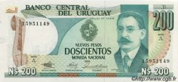 200 Nuevos Pesos URUGUAY  1986 P.066a ST