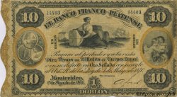 10 Pesos URUGUAY  1871 PS.172a q.BB