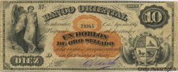 10 Pesos - 1 Doblon URUGUAY  1867 PS.385a F