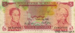 5 Bolivares VENEZUELA  1968 P.050a BC+