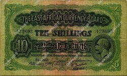 10 Shillings EAST AFRICA  1933 P.21 VF
