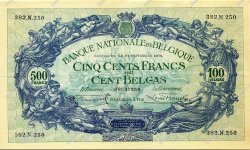 500 Francs - 100 Belgas BELGIQUE  1934 P.103 SPL