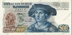 500 Francs BELGIEN  1971 P.135b fST+