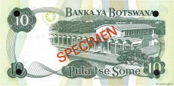 10 Pula Spécimen BOTSWANA (REPUBLIC OF)  1982 P.09s1 UNC