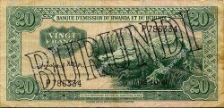 20 Francs BURUNDI  1960 P.03 MB