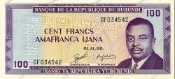 100 Francs BURUNDI  1986 P.29b NEUF