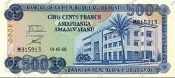500 Francs BURUNDI  1988 P.30c NEUF