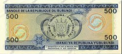 500 Francs BURUNDI  1988 P.30c NEUF
