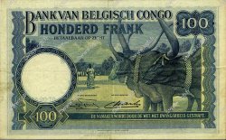 100 Francs CONGO BELGE  1951 P.17d TTB