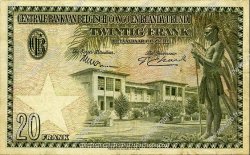 20 Francs  CONGO BELGE  1954 P.26 TTB
