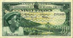 20 Francs CONGO BELGE  1957 P.31 TTB+
