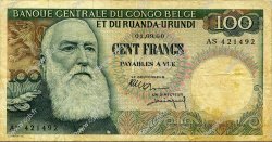 100 Francs CONGO BELGE  1960 P.33c pr.TTB