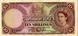 10 Shillings FIJI  1965 P.052e VF