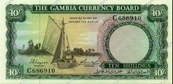 10 Shillings GAMBIA  1965 P.01a UNC