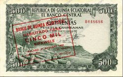 5000 Bipkwele sur 500 Pesetas EQUATORIAL GUINEA  1980 P.19 AU