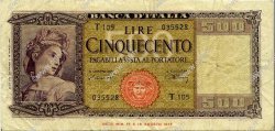 500 Lire ITALIA  1947 P.080a q.BB