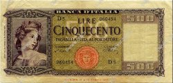 500 Lire ITALIEN  1947 P.080a fVZ