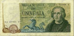 5000 Lire ITALIA  1973 P.102b MB
