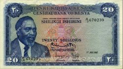 20 Shillings KENYA  1967 P.03b TTB