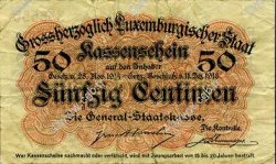 50 Centimes LUSSEMBURGO  1919 P.26 MB