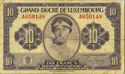 10 Francs LUXEMBURGO  1944 P.44a BC