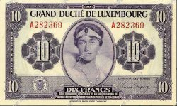 10 Francs LUXEMBOURG  1944 P.44a AU+
