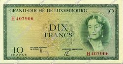 10 Francs LUXEMBURG  1954 P.48a fVZ