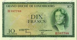 10 Francs LUXEMBURG  1954 P.48a fST
