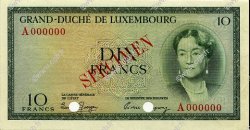 10 Francs Spécimen LUXEMBURG  1954 P.48s ST