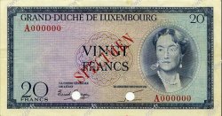 20 Francs Spécimen LUXEMBOURG  1955 P.49s AU