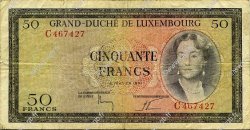 50 Francs LUSSEMBURGO  1961 P.51a MB
