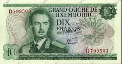 10 Francs Fauté LUSSEMBURGO  1967 P.53a FDC