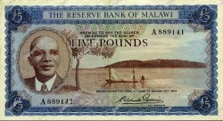 5 Pounds MALAWI  1964 P.04 SS