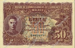 50 Cents MALAYA  1941 P.10a UNC-