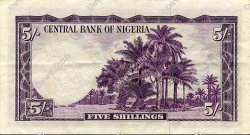 5 Shillings NIGERIA  1958 P.02 MBC+